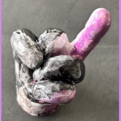 Fuckfinger figur Nr. 8 - Sort - lilla - hvid 
