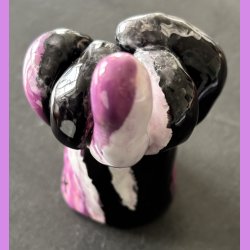 Fuckfinger figur Nr. 8 - Sort - lilla - hvid 