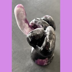 Fuckfinger figur Nr. 8 - Sort - lilla - hvid 