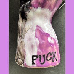 Fuckfinger figur Nr. 8 - Sort - lilla - hvid 