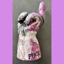 Fuckfinger figur Nr. 8 - Sort - lilla - hvid 