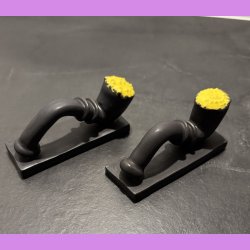 Lakridspibe - mat sort - gul top - uden ophng