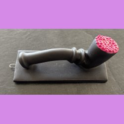 Lakridspibe - mat sort - Pink top - et oph�ng.