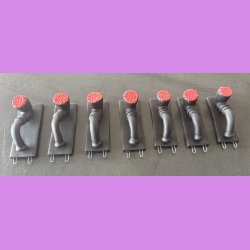 Lakridspibe - mat sort - Rd (lys) top - mat sort bund - m/ophng