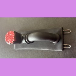 Lakridspibe - mat sort - Rd (lys) top - mat sort bund - m/ophng