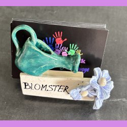 Visitkortholder - Blomster