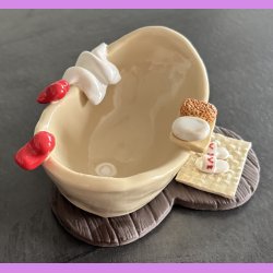 Badekar med creme og LOVE t�fler