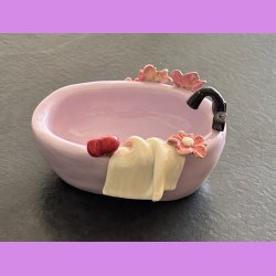 Badekar "PAUSE" i lyselilla