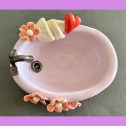 Badekar "PAUSE" i lyselilla