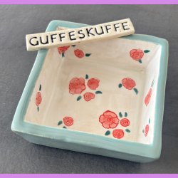 Guffeskuffe nr. 3 Gr�n med roser indvendig