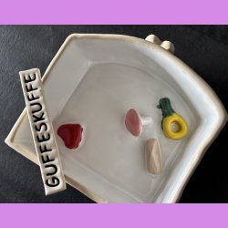Guffeskuffe nr. 5. Vanilla og hvid. Hjerte vingummi - skumsvamp - sliksut og karamel