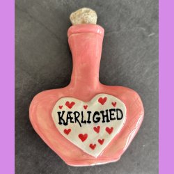Flaske i keramik- K�rlighed