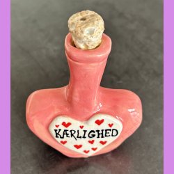 Flaske i keramik- K�rlighed