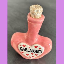 Flaske i keramik- K�rlighed