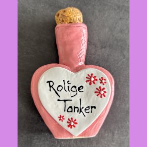 Flaske i keramik- Lyser�d - Rolige tanker.