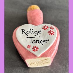 Flaske i keramik- Lyser�d - Rolige tanker.