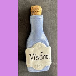 Flaske i keramik- Bl� - Visdom.