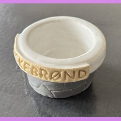 �nskebr�nd - Gr� med hvid inde i.