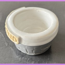 �nskebr�nd - Gr� med hvid inde i.