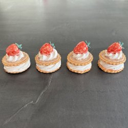 Medalje med jordbr - lysebrun glasur