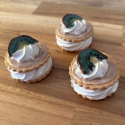 Medalje med kiwi - lys brun glasur