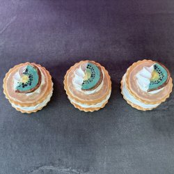 Medalje med kiwi - lys brun glasur