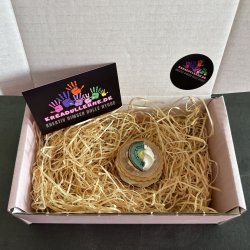 Medalje med kiwi - lys brun glasur