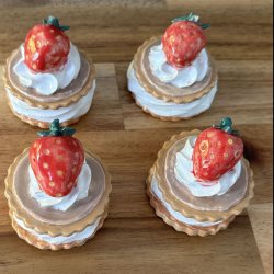 Medalje med jordbr - lysebrun glasur