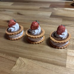 Medalje med jordbr - choko glasur