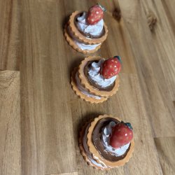 Medalje med jordbr - choko glasur