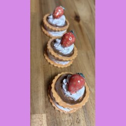 Medalje med jordbr - choko glasur