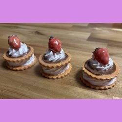 Medalje med jordbr - choko glasur