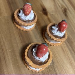 Medalje med jordbr - choko glasur