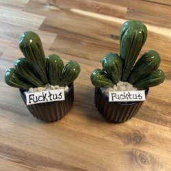 Fucktus  Ensfarvet - sort potte