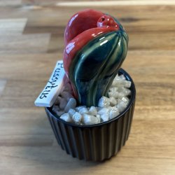 Pussytus 2 farvet - sort potte