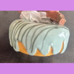 Donut med gr�n glasur og chokolade - Lille
