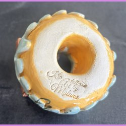Donut med gr�n glasur og chokolade - Lille