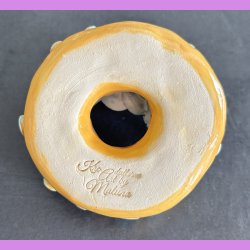 Donut med gr�n glasur og jordb�r - Stor