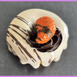 Donut med vanilie glasur og clementin - Lille