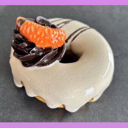 Donut med vanilie glasur og clementin - Lille