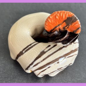 Donut med vanilie glasur og clementin - Lille
