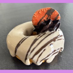 Donut med vanilie glasur og clementin - Lille