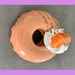 Donut medbrun glasur og clementin - Stor