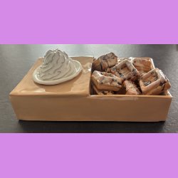 Vaffel bakke med soft ice