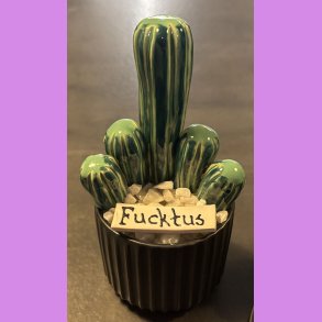 Fucktus 2-farvet - Sort potte