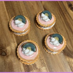 Medalje med kiwi - lyserd glasur