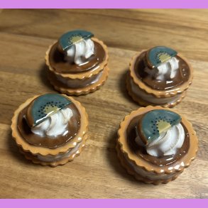 Medalje med kiwi - brun glasur