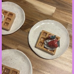 Vaffel med softice og jordbr - Den lille udgave