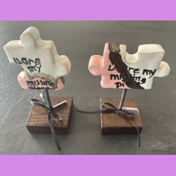 Puslebrik lyserd Med "Dream" skilt