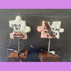 Puslebrik lyserd Med "Dream" skilt